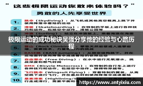 极限运动的成功秘诀吴强分享他的经验与心路历程